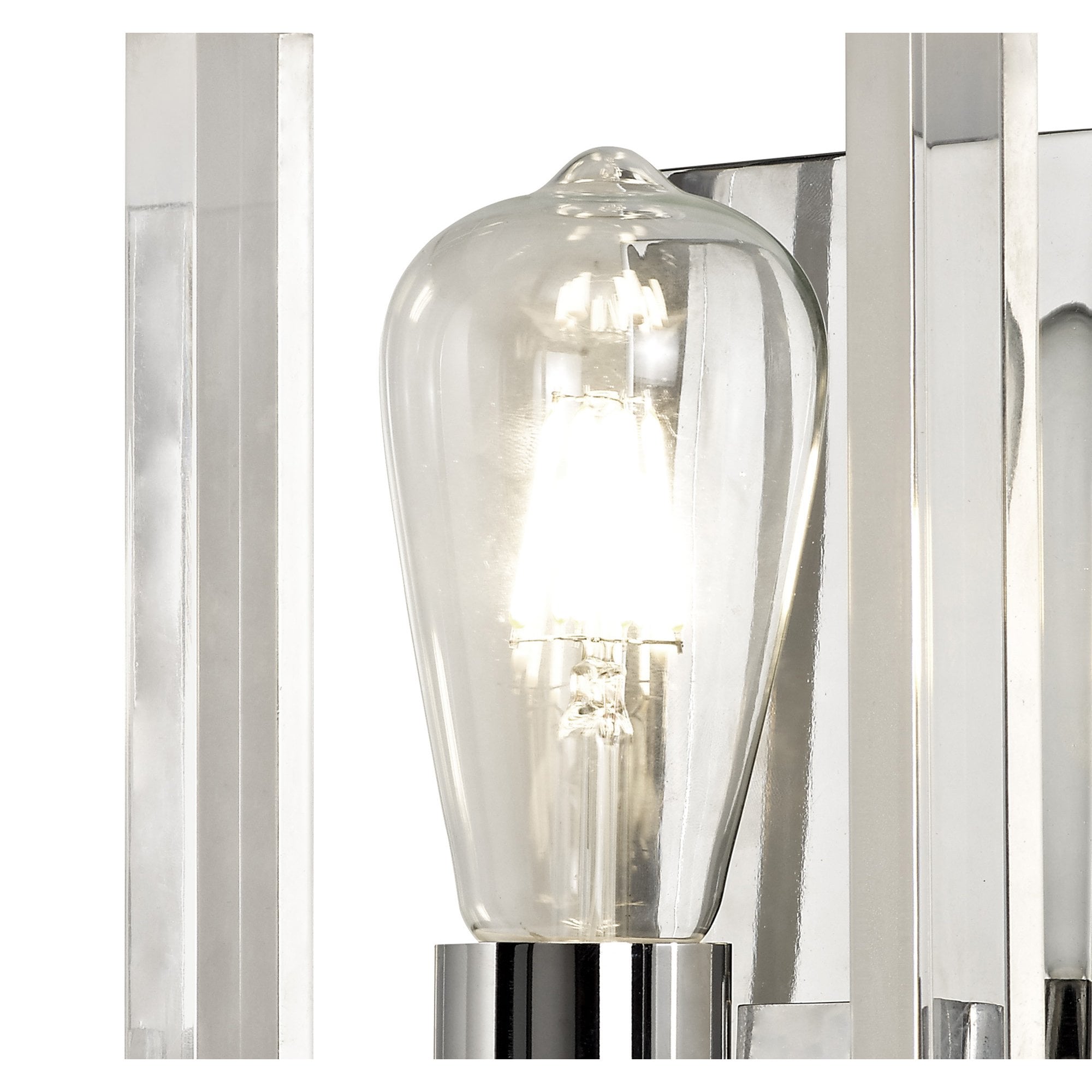 IL32784 Canto Wall Lamp 1 Light E27 Polished Nickel/Acrylic
