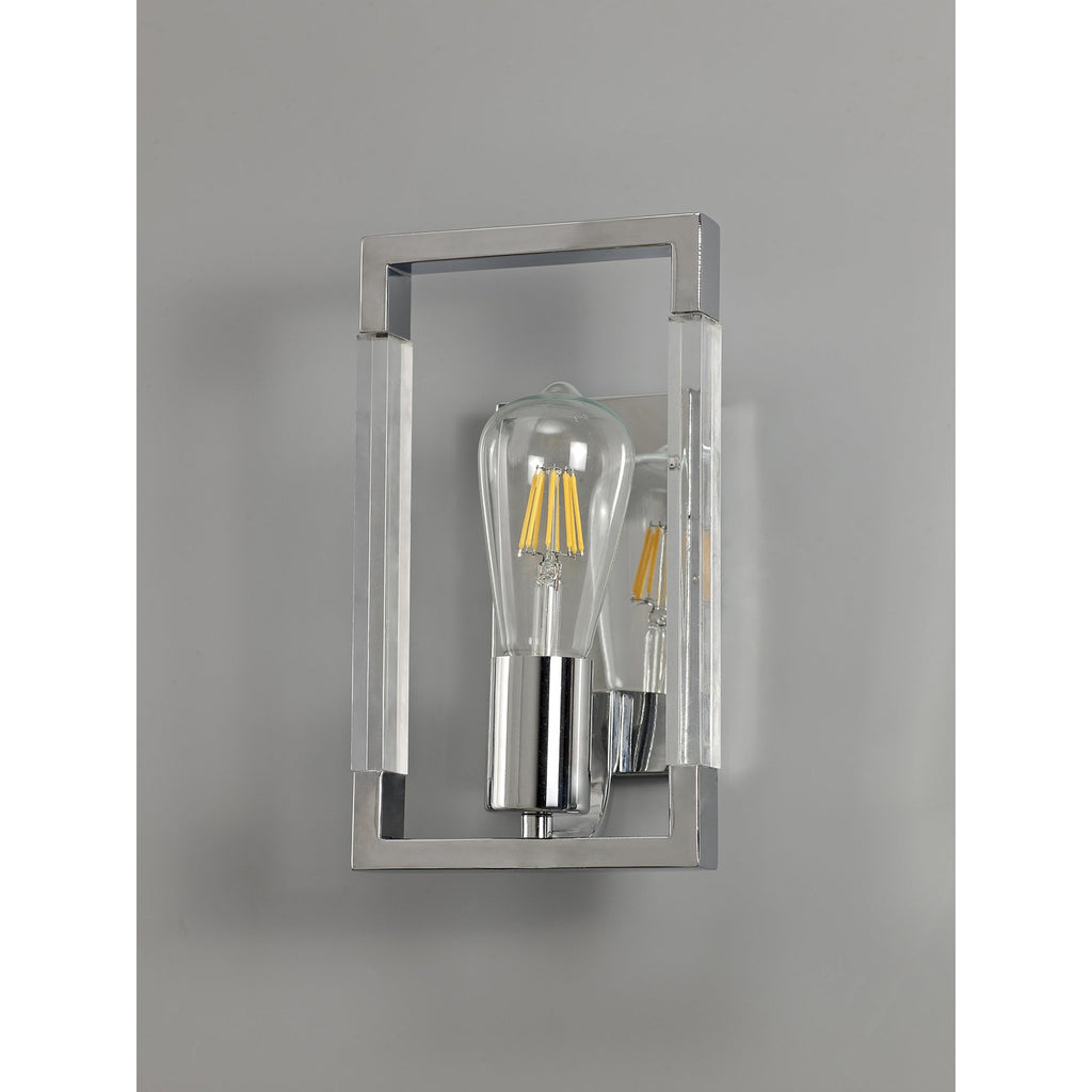 IL32784 Canto Wall Lamp 1 Light E27 Polished Nickel/Acrylic