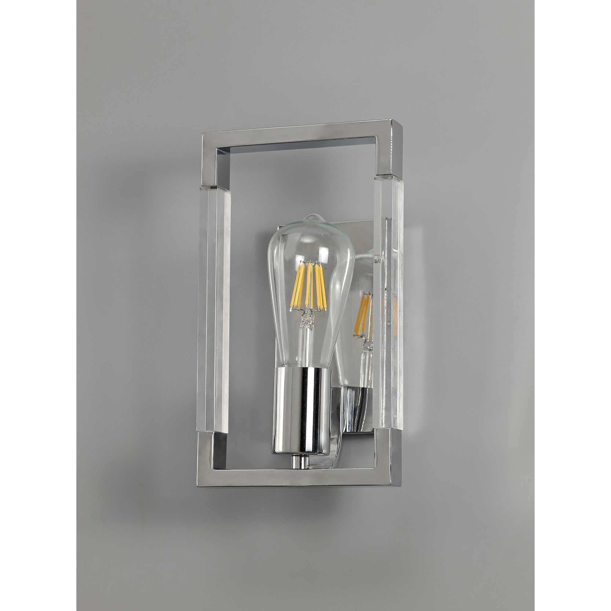 IL32784 Canto Wall Lamp 1 Light E27 Polished Nickel/Acrylic