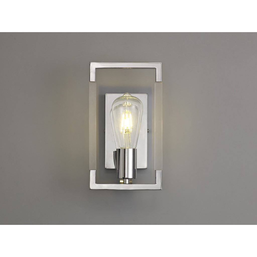 IL32784 Canto Wall Lamp 1 Light E27 Polished Nickel/Acrylic