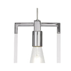 IL32781 Canto Double Rectangle Square Pendant 1 Light E27 Polished Nickel/Acrylic
