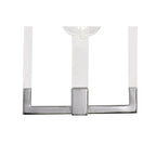IL32781 Canto Double Rectangle Square Pendant 1 Light E27 Polished Nickel/Acrylic