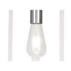 IL32781 Canto Double Rectangle Square Pendant 1 Light E27 Polished Nickel/Acrylic
