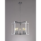 IL32783 Canto Pendant 5 Light E27 Polished Nickel/Acrylic