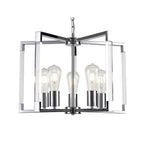 IL32783 Canto Pendant 5 Light E27 Polished Nickel/Acrylic