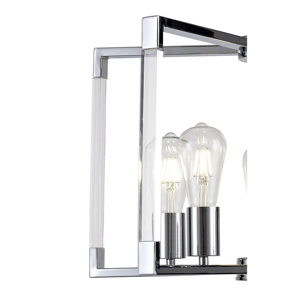 IL32783 Canto Pendant 5 Light E27 Polished Nickel/Acrylic