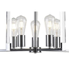 IL32783 Canto Pendant 5 Light E27 Polished Nickel/Acrylic