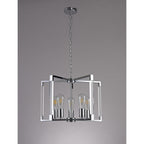 IL32783 Canto Pendant 5 Light E27 Polished Nickel/Acrylic