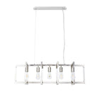 IL32785 Canto Rectangular Pendant 5 Light E27 Polished Nickel/Acrylic