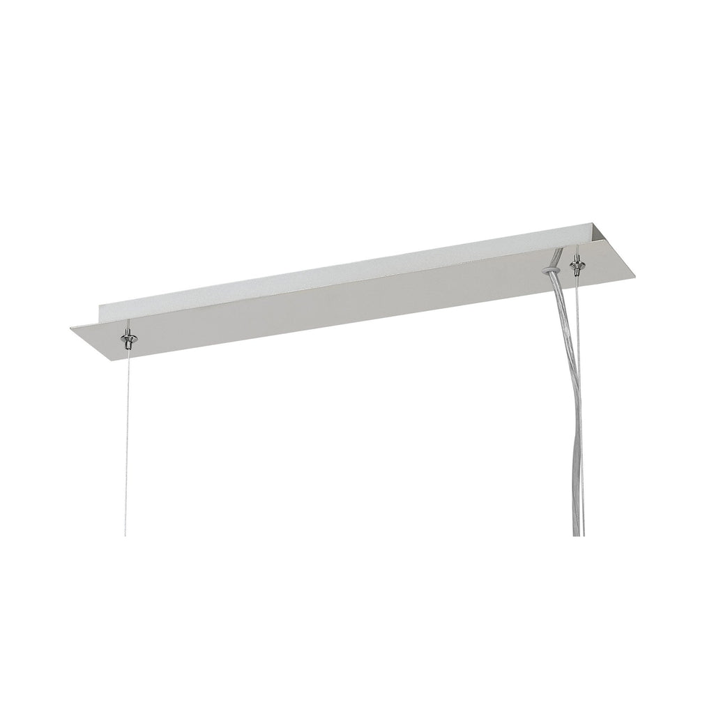 IL32785 Canto Rectangular Pendant 5 Light E27 Polished Nickel/Acrylic