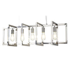 IL32785 Canto Rectangular Pendant 5 Light E27 Polished Nickel/Acrylic