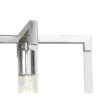 IL32785 Canto Rectangular Pendant 5 Light E27 Polished Nickel/Acrylic