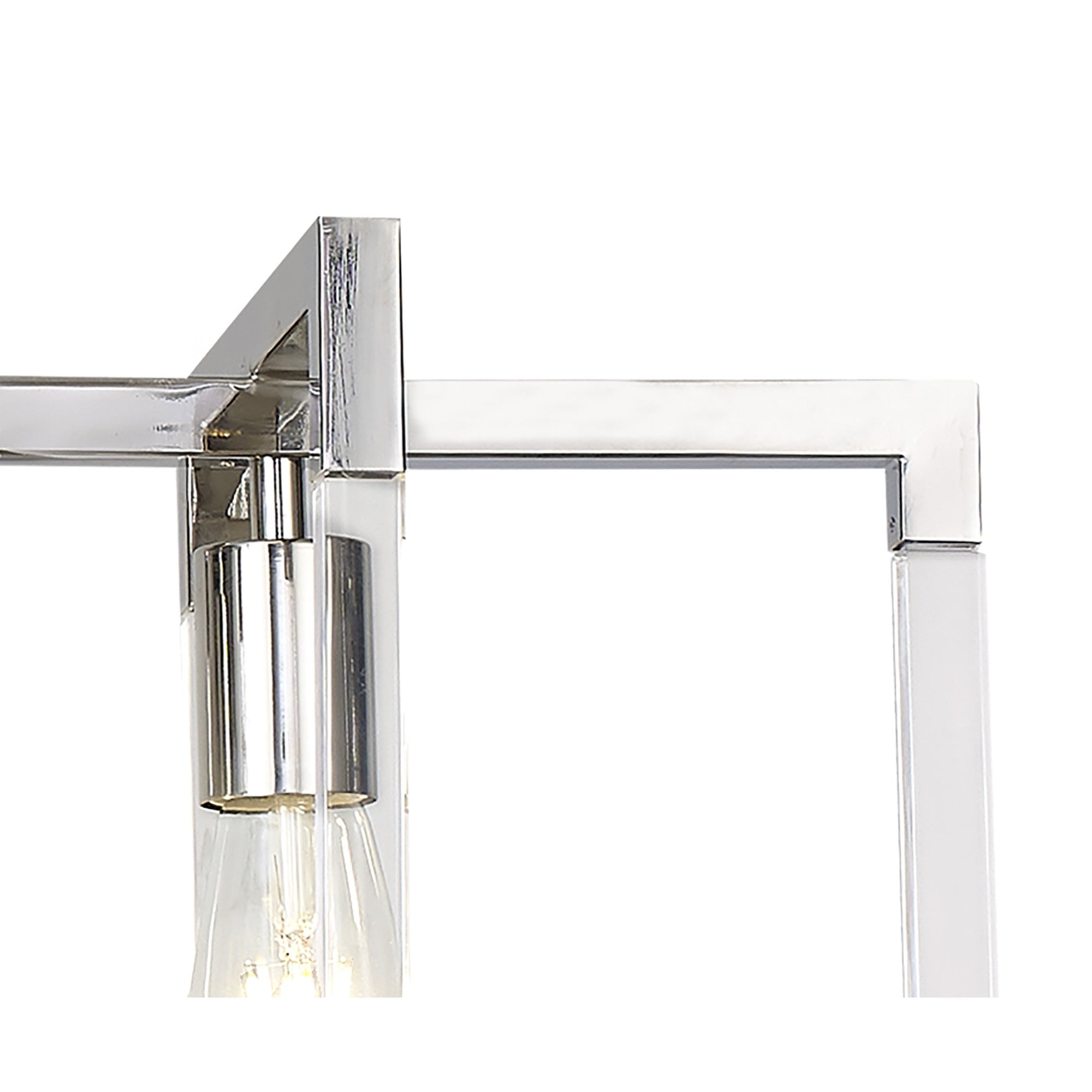 IL32785 Canto Rectangular Pendant 5 Light E27 Polished Nickel/Acrylic