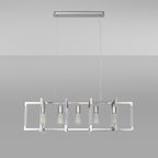 IL32785 Canto Rectangular Pendant 5 Light E27 Polished Nickel/Acrylic