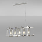 IL32785 Canto Rectangular Pendant 5 Light E27 Polished Nickel/Acrylic