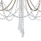 IL31844 Celine Pendant Chandelier 5 Light E14 Aged Silver/Clear Crystal