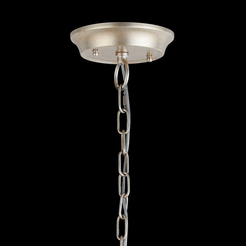 IL31844 Celine Pendant Chandelier 5 Light E14 Aged Silver/Clear Crystal