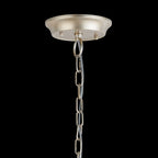 IL31844 Celine Pendant Chandelier 5 Light E14 Aged Silver/Clear Crystal