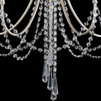 IL31844 Celine Pendant Chandelier 5 Light E14 Aged Silver/Clear Crystal