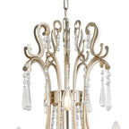 IL31846 Celine Pendant Chandelier 12 Light E14 Aged Silver/Clear Crystal