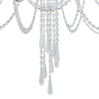 IL31846 Celine Pendant Chandelier 12 Light E14 Aged Silver/Clear Crystal