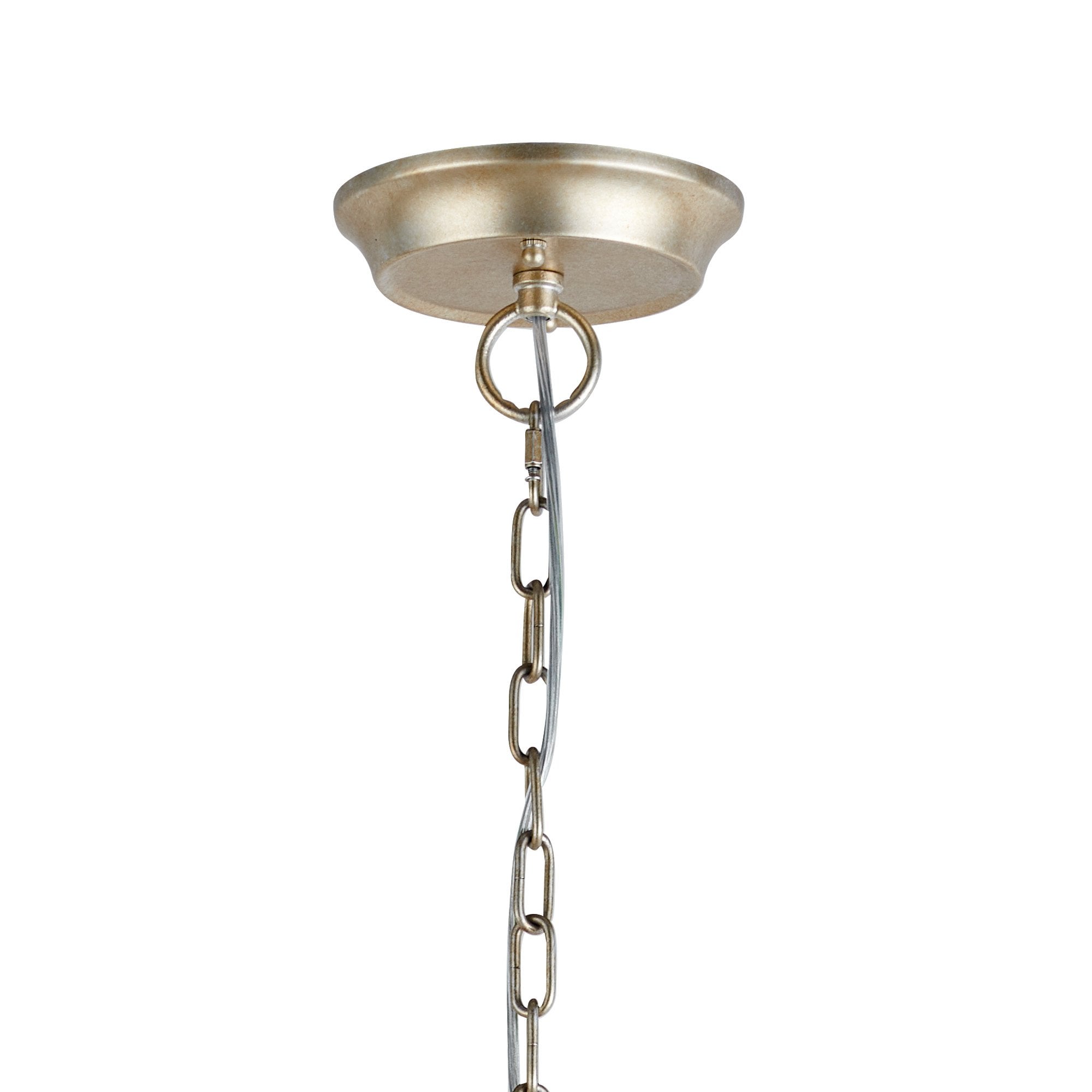 IL31846 Celine Pendant Chandelier 12 Light E14 Aged Silver/Clear Crystal