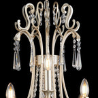 IL31846 Celine Pendant Chandelier 12 Light E14 Aged Silver/Clear Crystal