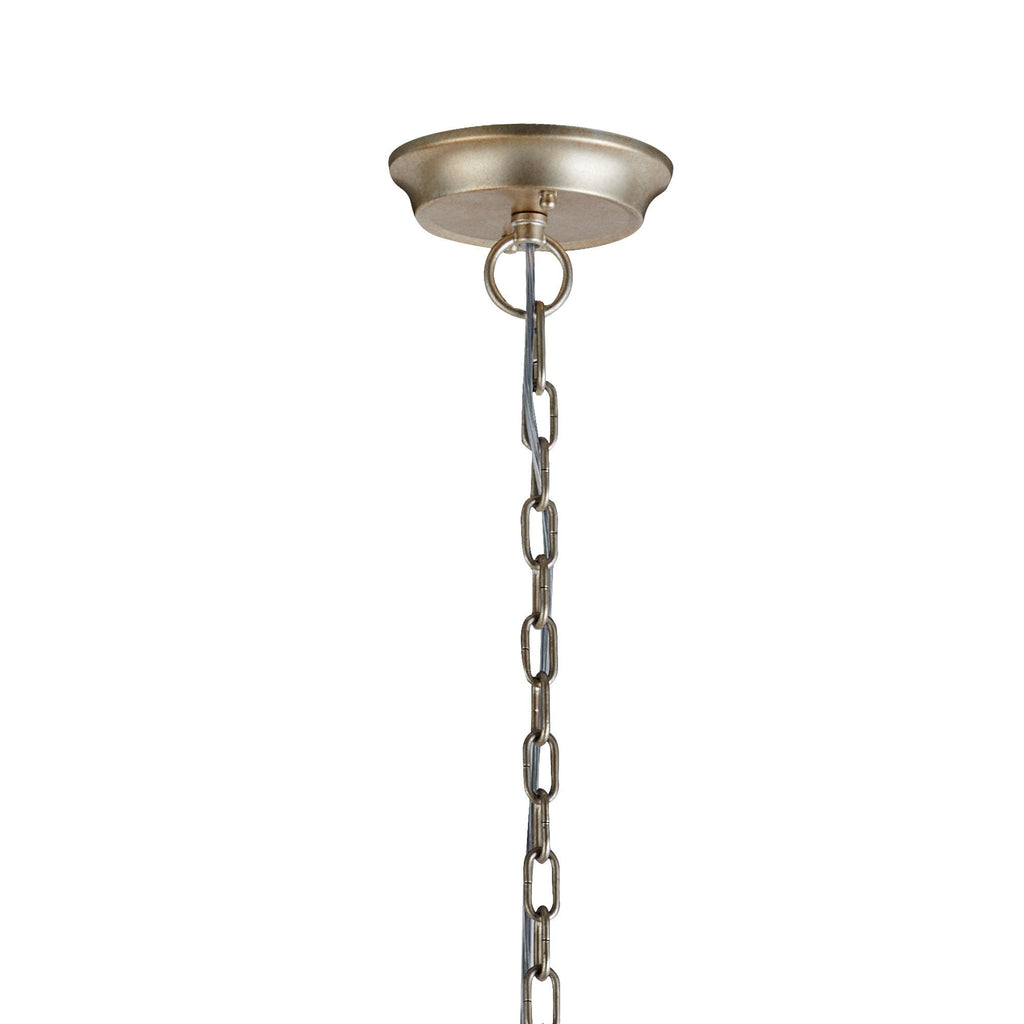 IL31847 Celine Pendant Chandelier 15 Light E14 Aged Silver/Clear Crystal