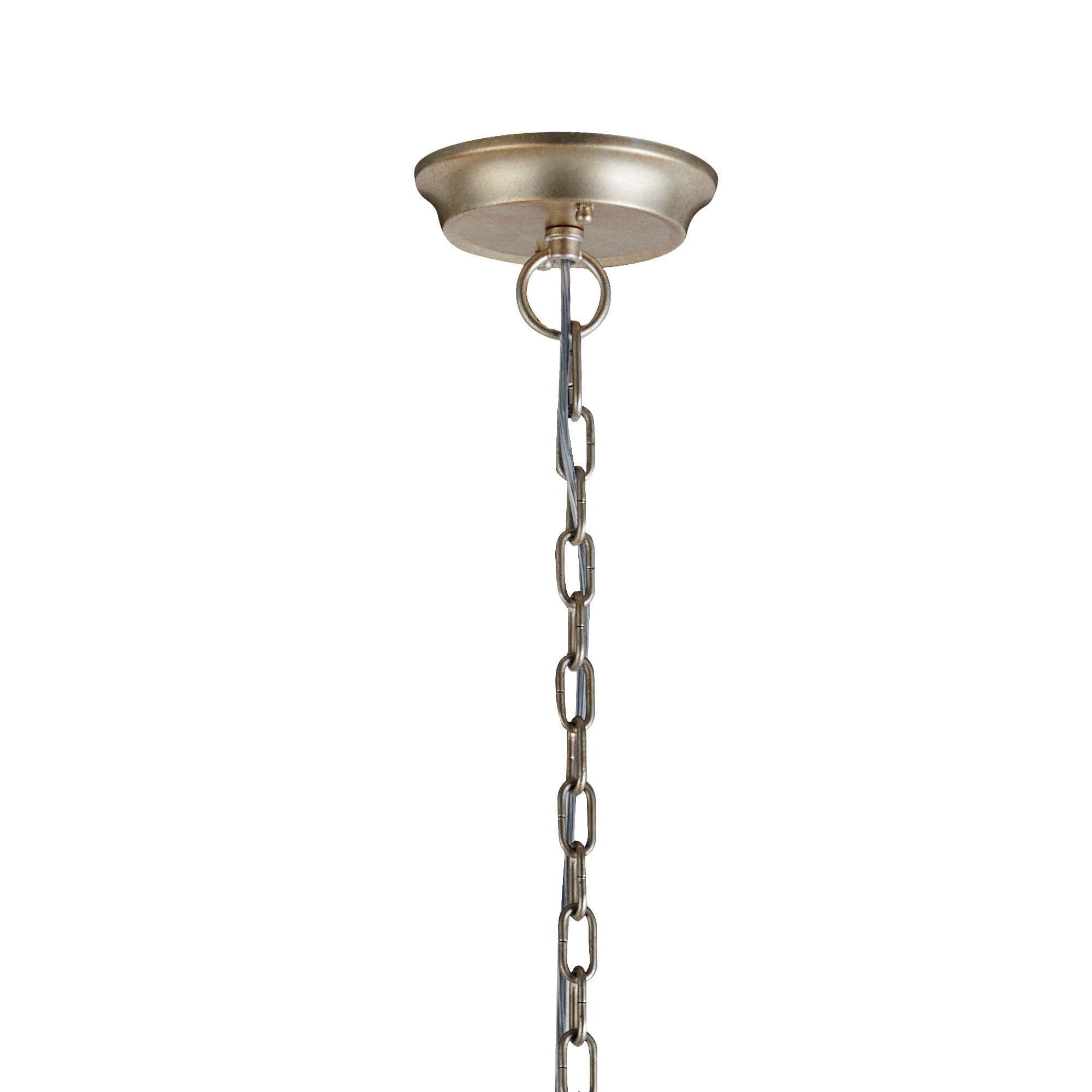IL31847 Celine Pendant Chandelier 15 Light E14 Aged Silver/Clear Crystal