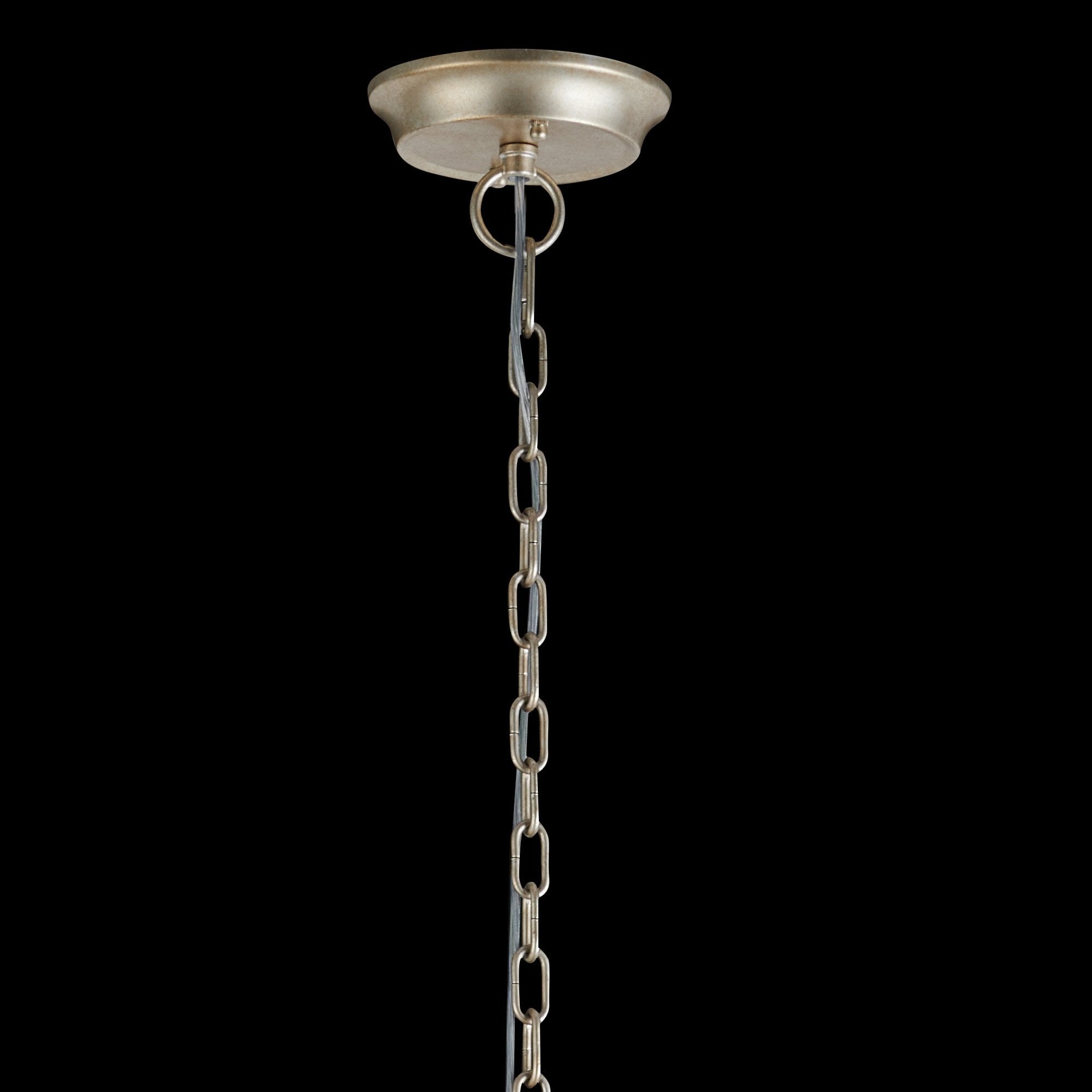 IL31847 Celine Pendant Chandelier 15 Light E14 Aged Silver/Clear Crystal