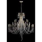 IL31848 Celine Pendant Chandelier 28 Light E14 Aged Silver/Clear Crystal