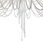 IL31848 Celine Pendant Chandelier 28 Light E14 Aged Silver/Clear Crystal