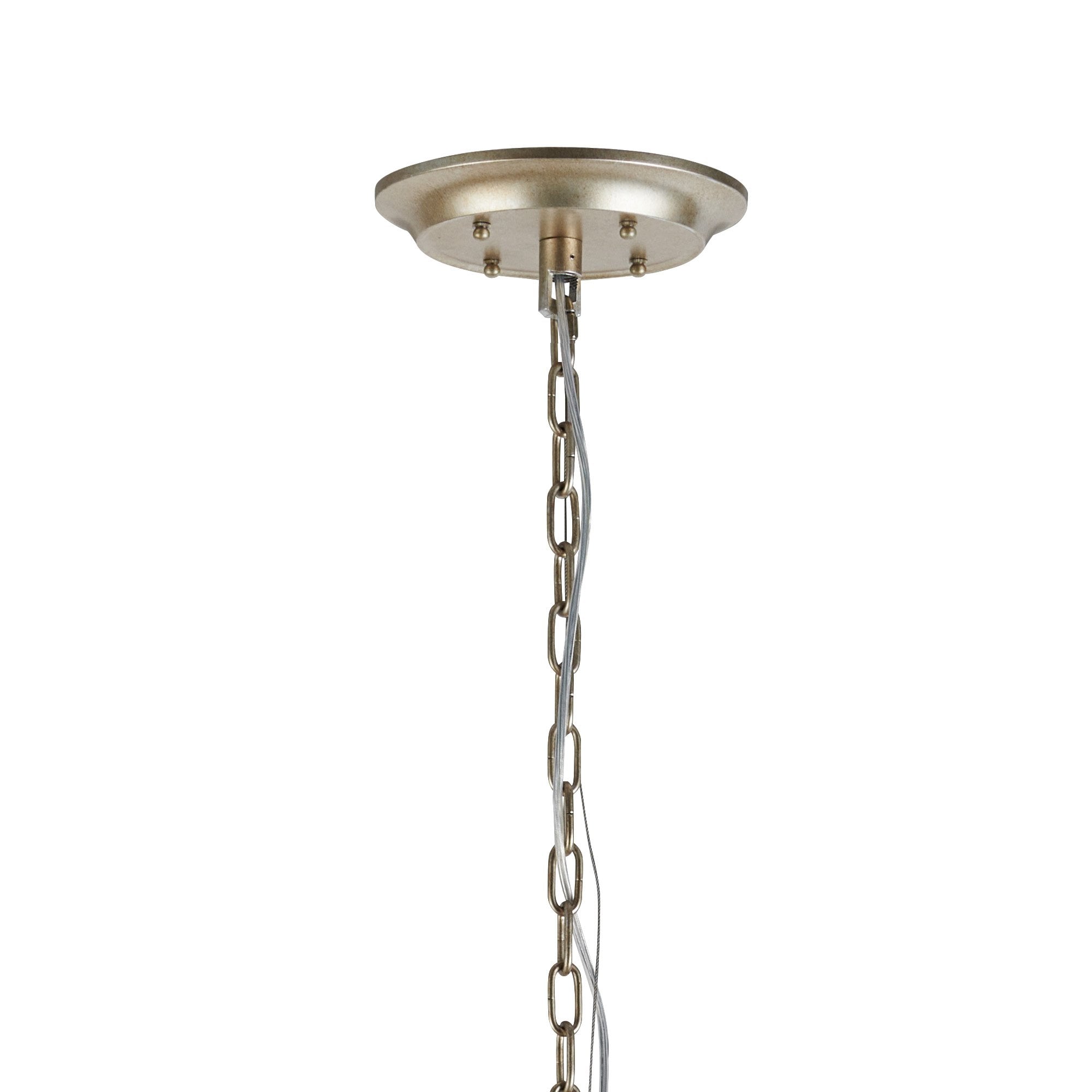 IL31848 Celine Pendant Chandelier 28 Light E14 Aged Silver/Clear Crystal