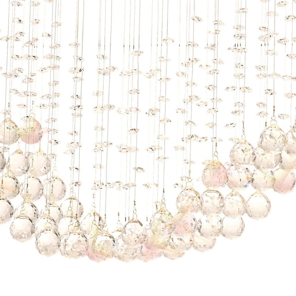 IL31382 Colorado Rectangular Pendant Line 6 Light GU10 French Gold/Crystal