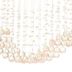 IL31382 Colorado Rectangular Pendant Line 6 Light GU10 French Gold/Crystal