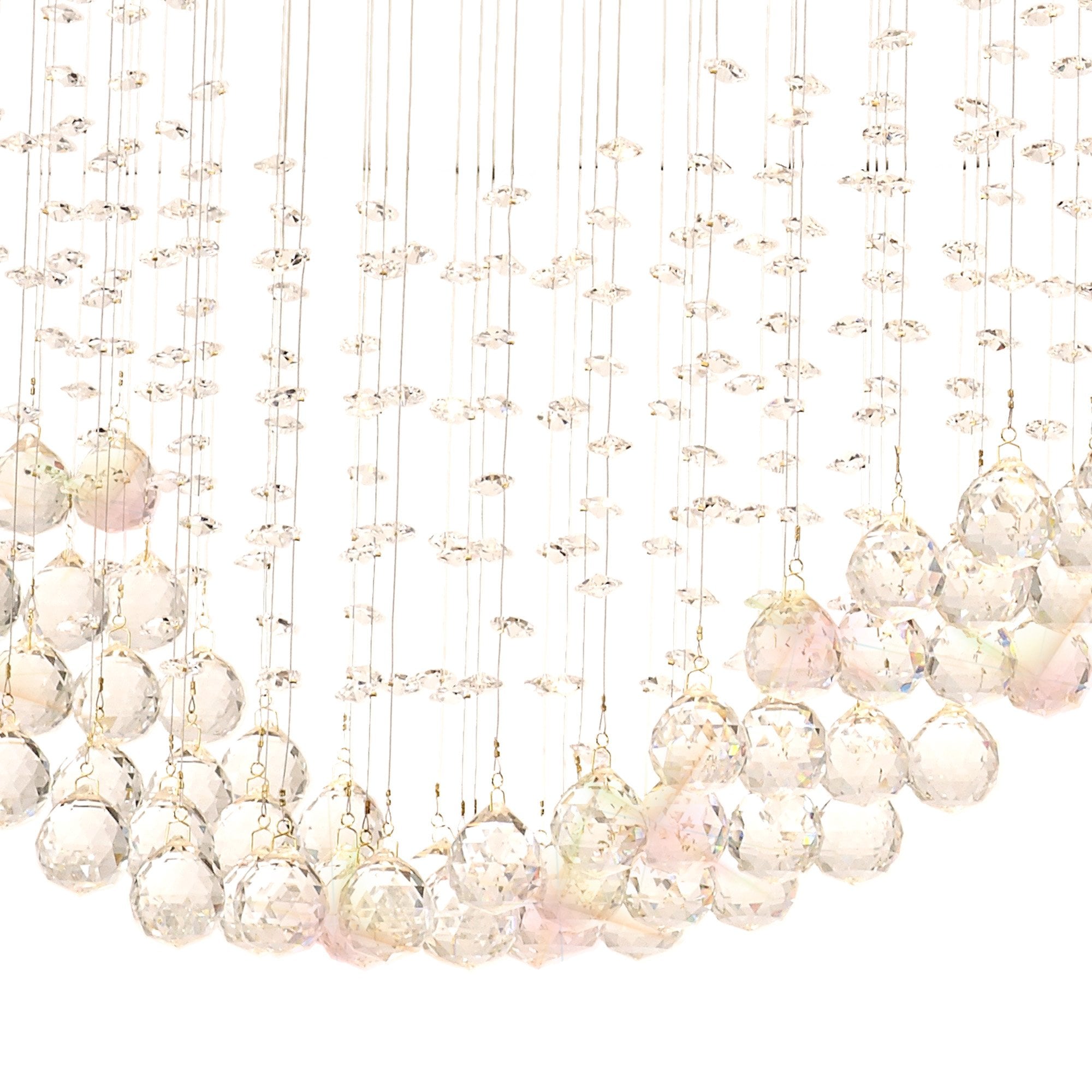 IL31382 Colorado Rectangular Pendant Line 6 Light GU10 French Gold/Crystal