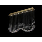 IL31382 Colorado Rectangular Pendant Line 6 Light GU10 French Gold/Crystal