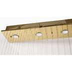 IL31382 Colorado Rectangular Pendant Line 6 Light GU10 French Gold/Crystal