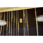 IL31382 Colorado Rectangular Pendant Line 6 Light GU10 French Gold/Crystal