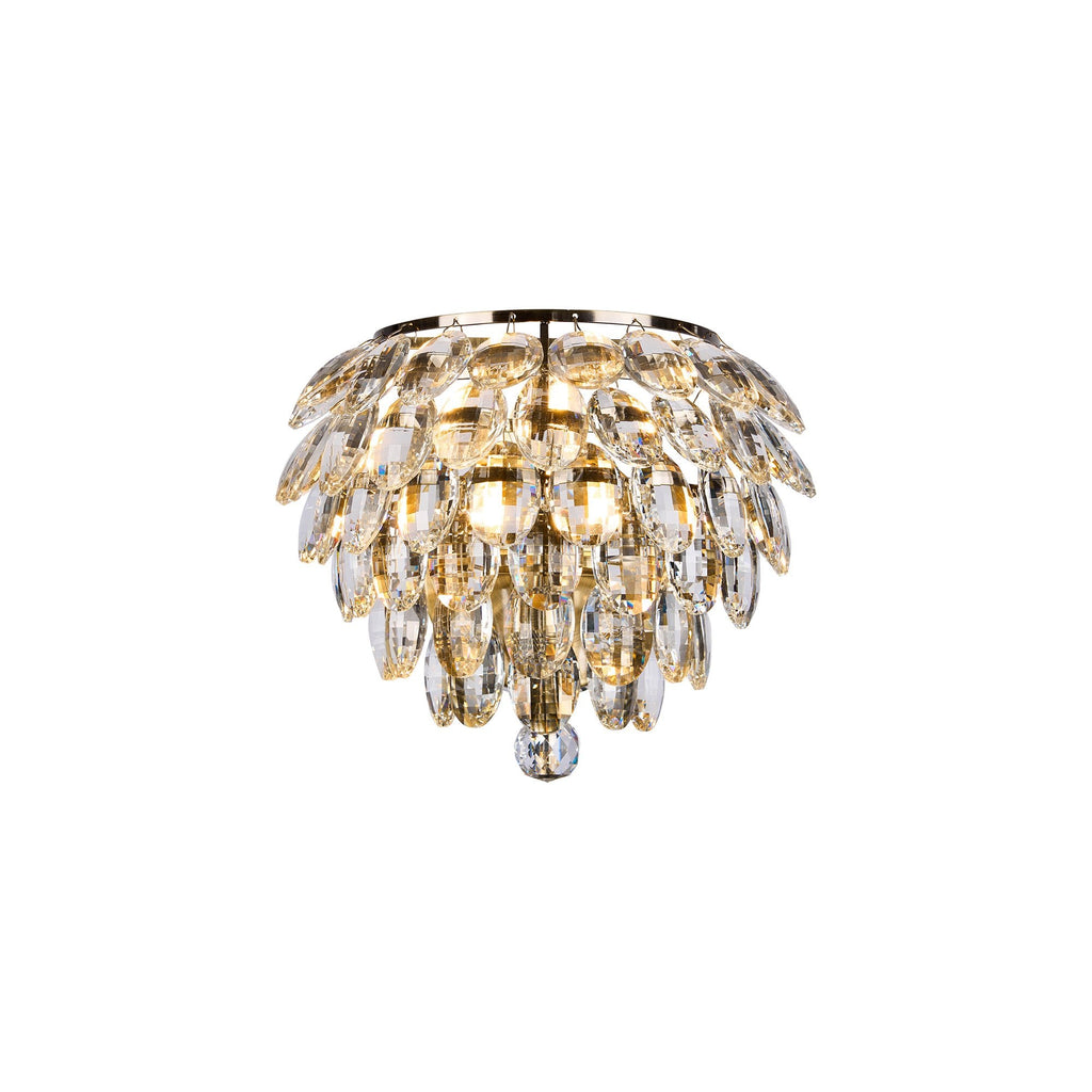 IL32807AB Coniston Wall Lamp 1 Light E14 Antique Brass/Crystal