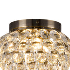 IL32807AB Coniston Wall Lamp 1 Light E14 Antique Brass/Crystal