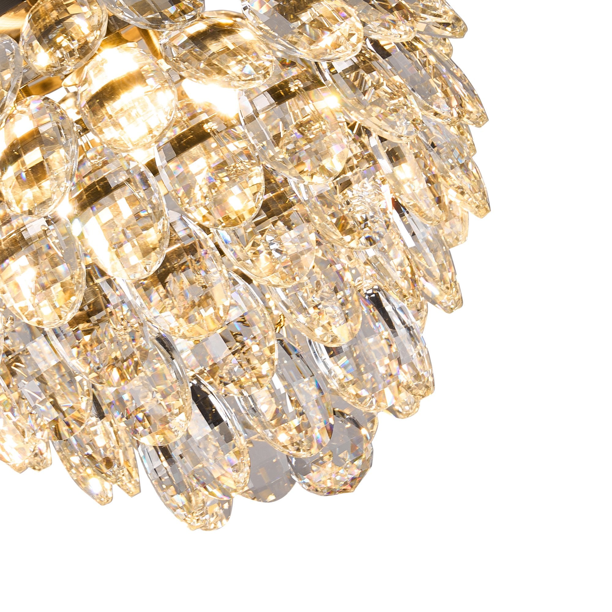 IL32807AB Coniston Wall Lamp 1 Light E14 Antique Brass/Crystal