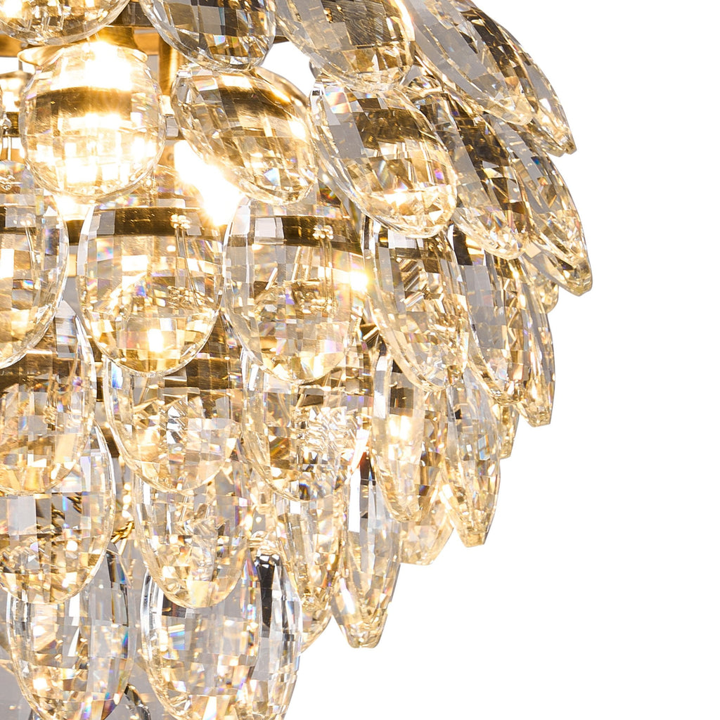 IL32807AB Coniston Wall Lamp 1 Light E14 Antique Brass/Crystal