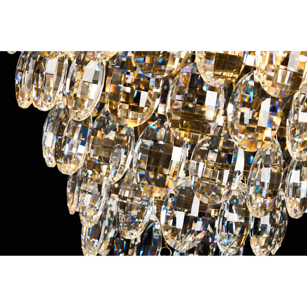 IL32807AB Coniston Wall Lamp 1 Light E14 Antique Brass/Crystal