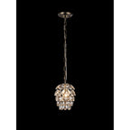 IL32839AB Coniston Pendant 5 Layer 1 Light E27 Antique Brass/Crystal
