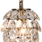 IL32839AB Coniston Pendant 5 Layer 1 Light E27 Antique Brass/Crystal