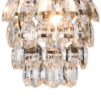 IL32839AB Coniston Pendant 5 Layer 1 Light E27 Antique Brass/Crystal