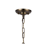 IL32839AB Coniston Pendant 5 Layer 1 Light E27 Antique Brass/Crystal