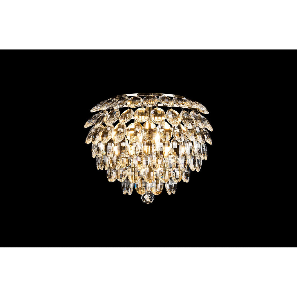 IL32829AB Coniston Wall Lamp 2 Light E14 Antique Brass/Crystal