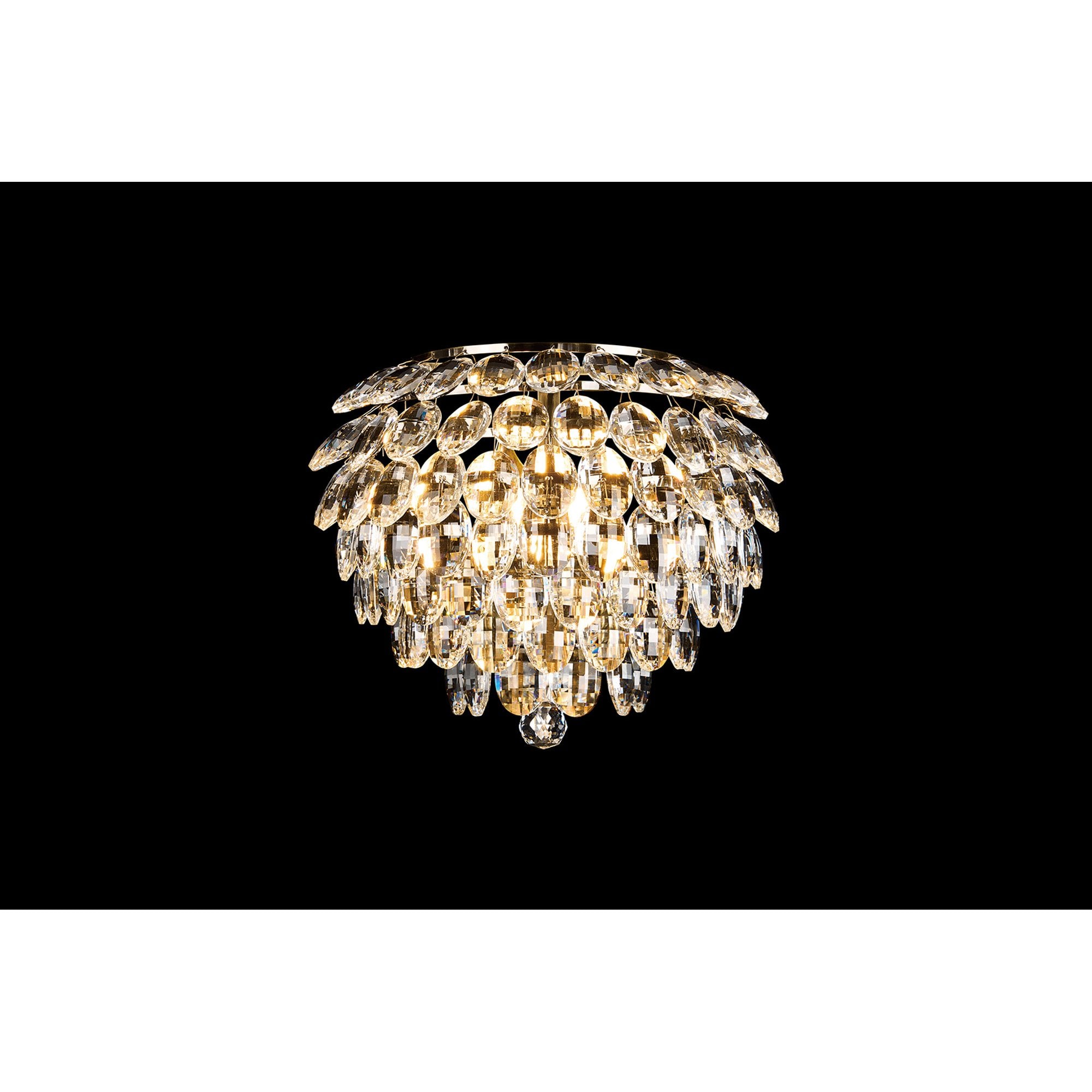 IL32829AB Coniston Wall Lamp 2 Light E14 Antique Brass/Crystal